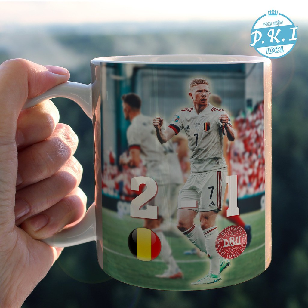 Cốc Sứ Uống Cafe In Hình Khoảnh Khắc Euro - Cầu Thủ Kevin De Bruyne
