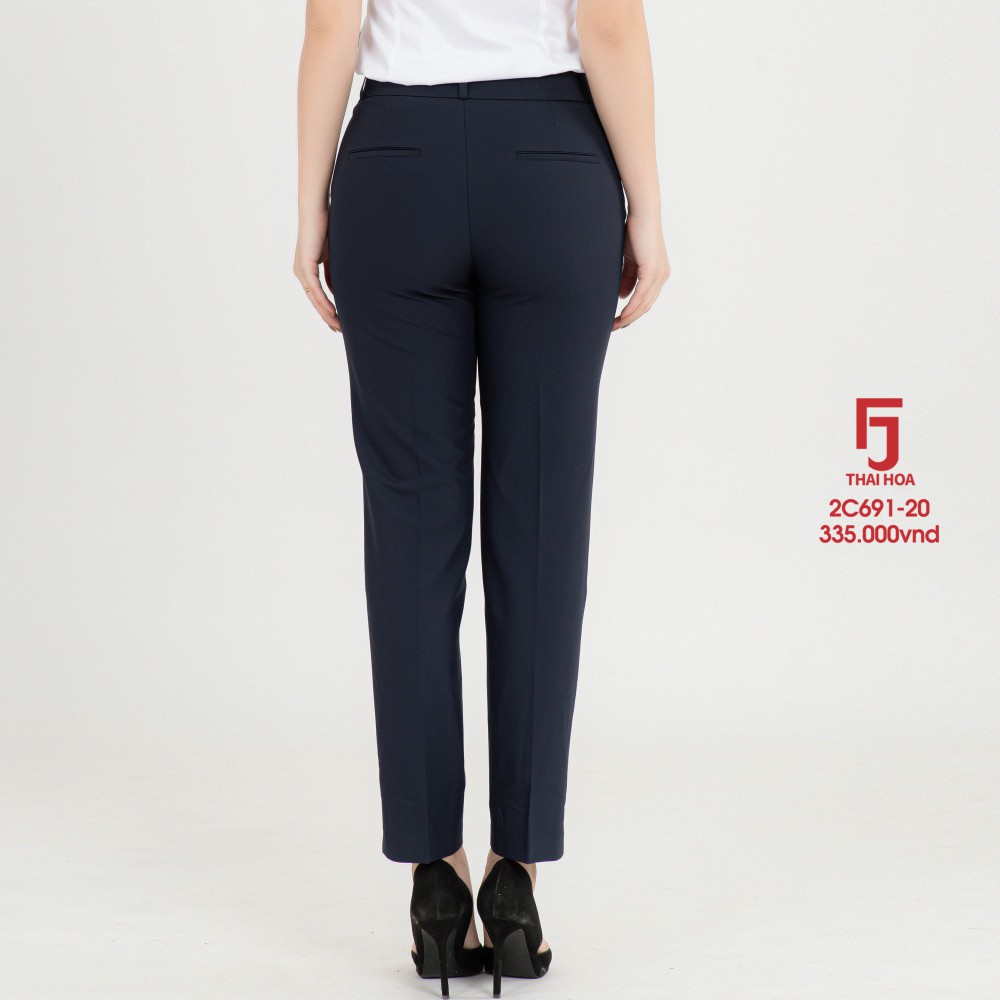 Quần tây nữ, quần âu nữ Thái Hoà công sở 9 tấc, màu xanh than, chất liệu mềm ,trơn 2C691-20-01 | BigBuy360 - bigbuy360.vn