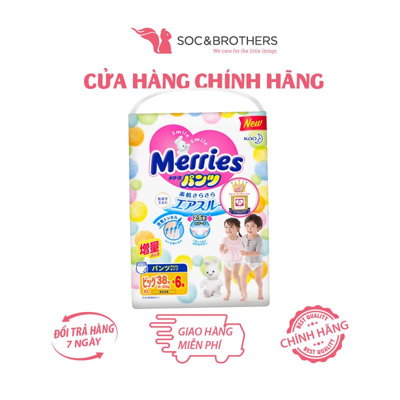 Bỉm quần Merries size XL38