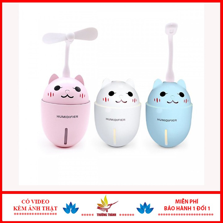[FREE SHIP] Máy Phun Sương Tạo Ẩm Tiện Ích Kiêm Đèn Ngủ Và Quạt Mát 3 in 1