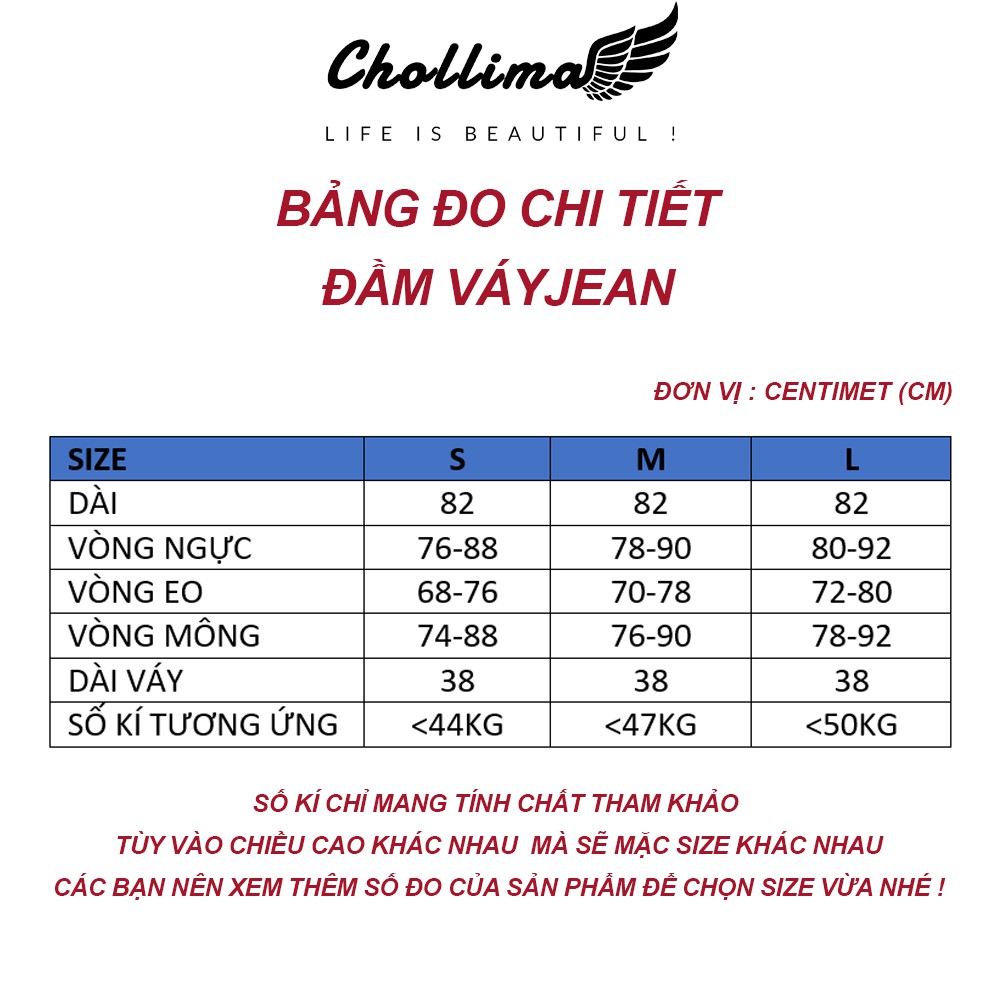 [Mã WABRLOW5 giảm 15% đơn 300K] Chân váy liền áo jean co giãn Chollima màu xanh xám VAY007 – chân váy bò ulzzang