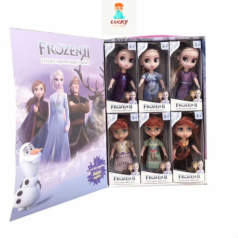 Đồ chơi trẻ em Bộ 6 Búp Bê Công Chúa ELSA Và ANNA Trong Phim Frozen 2 của DISNEY xinh xắn đáng yêu cho các bé