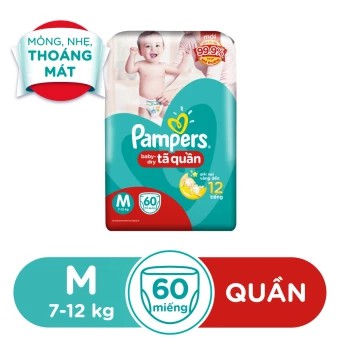 Bỉm quần Pampers size M60,L54,XL48