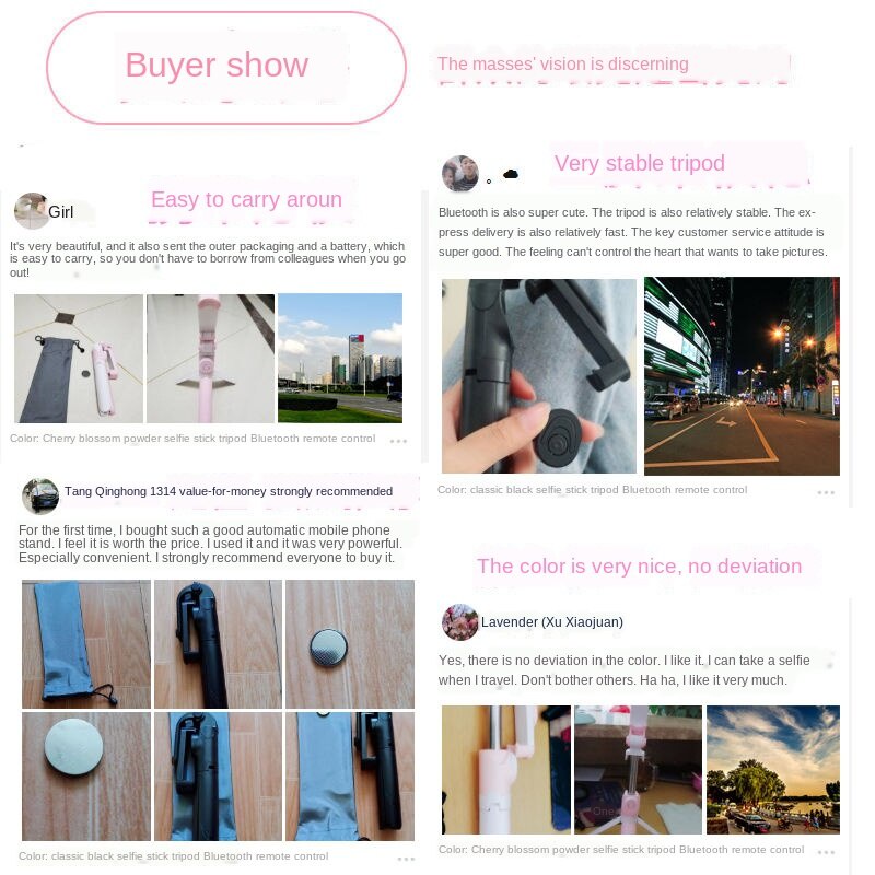 Gậy Ba Chân Điều Khiển Từ Xa Bluetooth Tích Hợp Gậy Selfie Cho Apple Oppohuawei Tiktok | BigBuy360 - bigbuy360.vn