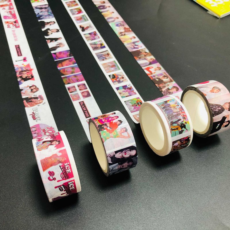 1 Cuộn Băng Keo In Hình Nhóm Nhạc Bts Blackpink 2cm X 5m