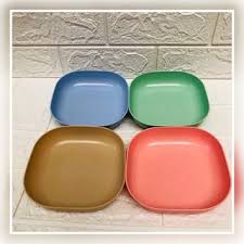 Set bộ 8 đĩa vuông, tròn chất lúa mạch sâu lòng đựng đồ đa năng