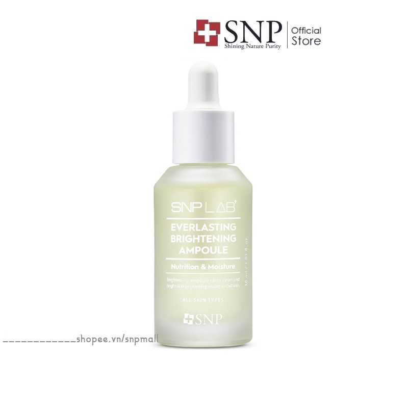 Ampoule Dưỡng Trắng Da SNP LAB+ Everlasting Brightening Ampoule Khôi Phục Duy Trì Da Trắng Sáng Dùng Cho Da Thâm Xạm