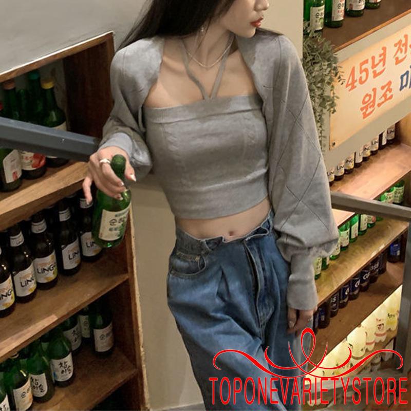 Áo khoác cardigan dệt kim tay dài họa tiết hình thoi phối nút thời trang mùa thu cho nữ
