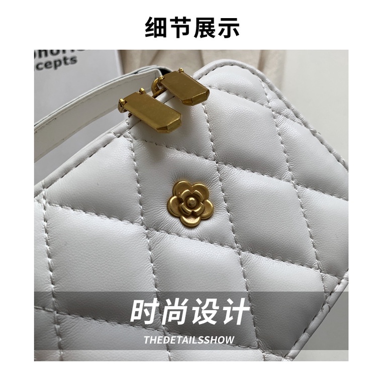 Túi Đeo JASMIN NOIR Chéo Họa Tiết Sọc Caro Phối Dây Xích Thời Trang Trẻ Trung Cho Nữ