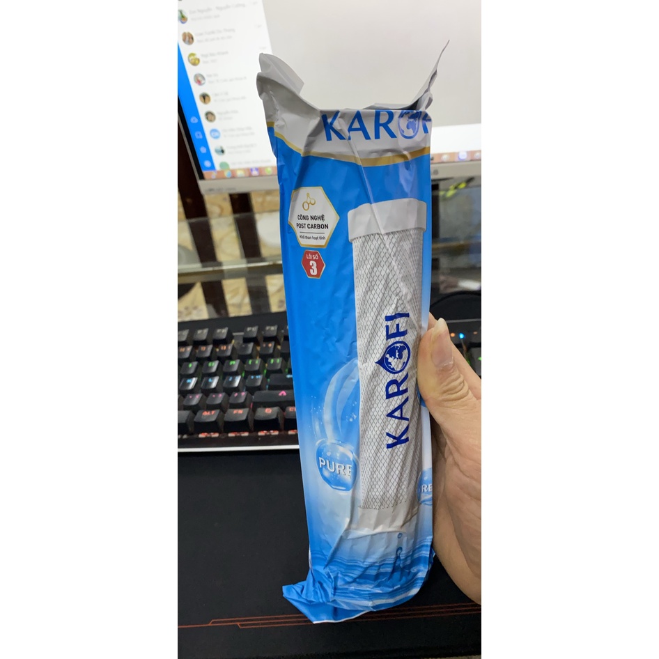 Bộ 3 Lõi lọc nước karofi Smax Duo 123 OCB-GAC  Post Carbon CBC  dùng cho máy lọc nước RO Karofi Kangaroo