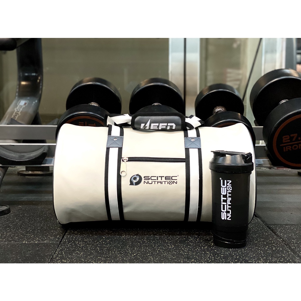 Túi trống thể thao, túi du lịch, túi tập gym bằng DA PU Hàn Quốc Scitec Nutrition