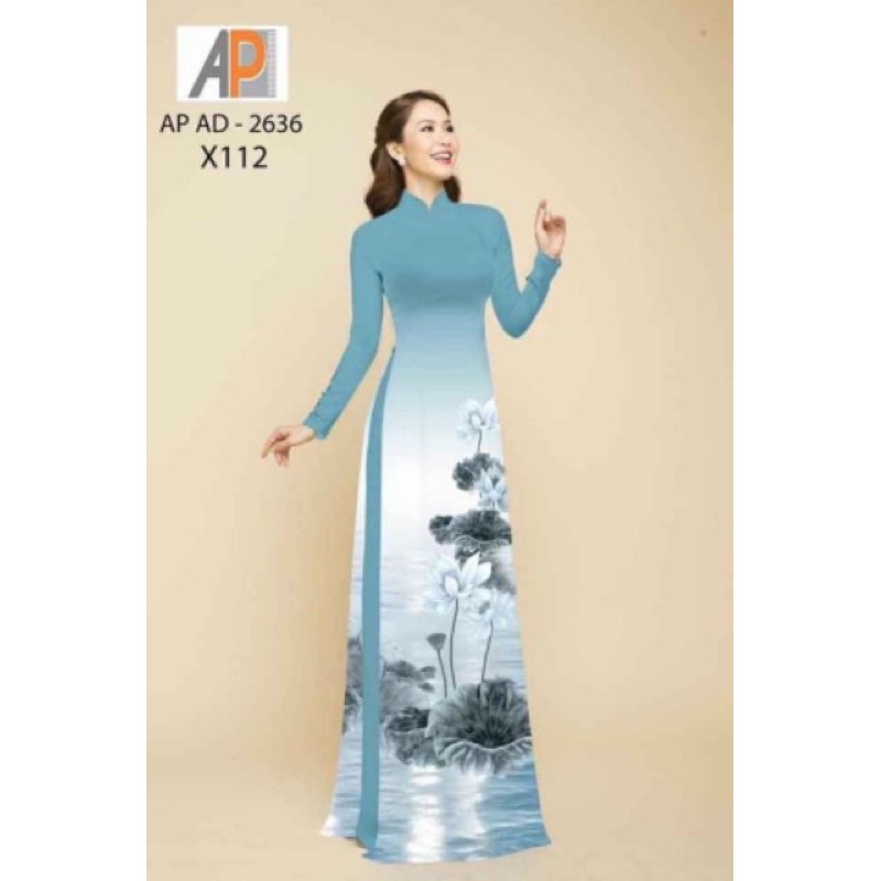 Vải áo dài hoa sen