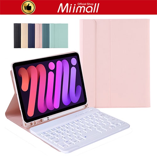 Bao Da Máy Tính Bảng Kèm Bàn Phím Không Dây Cho ipad Mini 6/5/4/3/2/1/ ipad Air3/Air4 Pro10.5 Pro11 10.2
