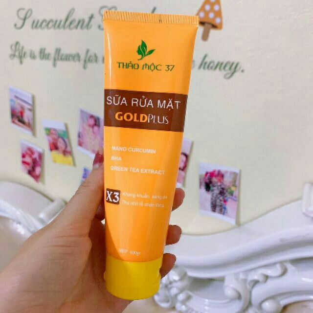 (FREE SHIP) Sữa rửa mặt gold plus của thảo mộc 37