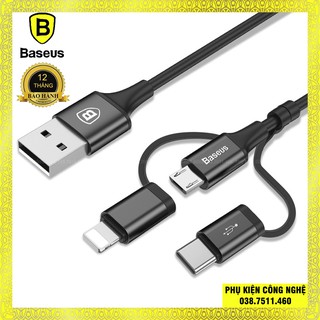 Cáp sạc và truyền dữ liệu tốc độ cao Baseus Excellent tích hợp 3 đầu ( USB Type A to USB Type C/ Micro USB )