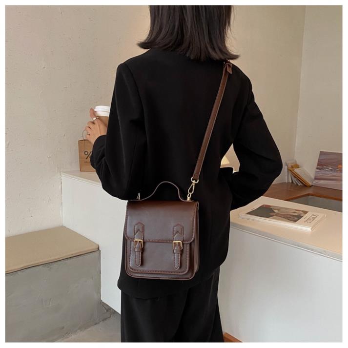 Túi đeo chéo nữ da trơn size nhỡ phong cách 2 ngăn thời trang hàn quốc BL02