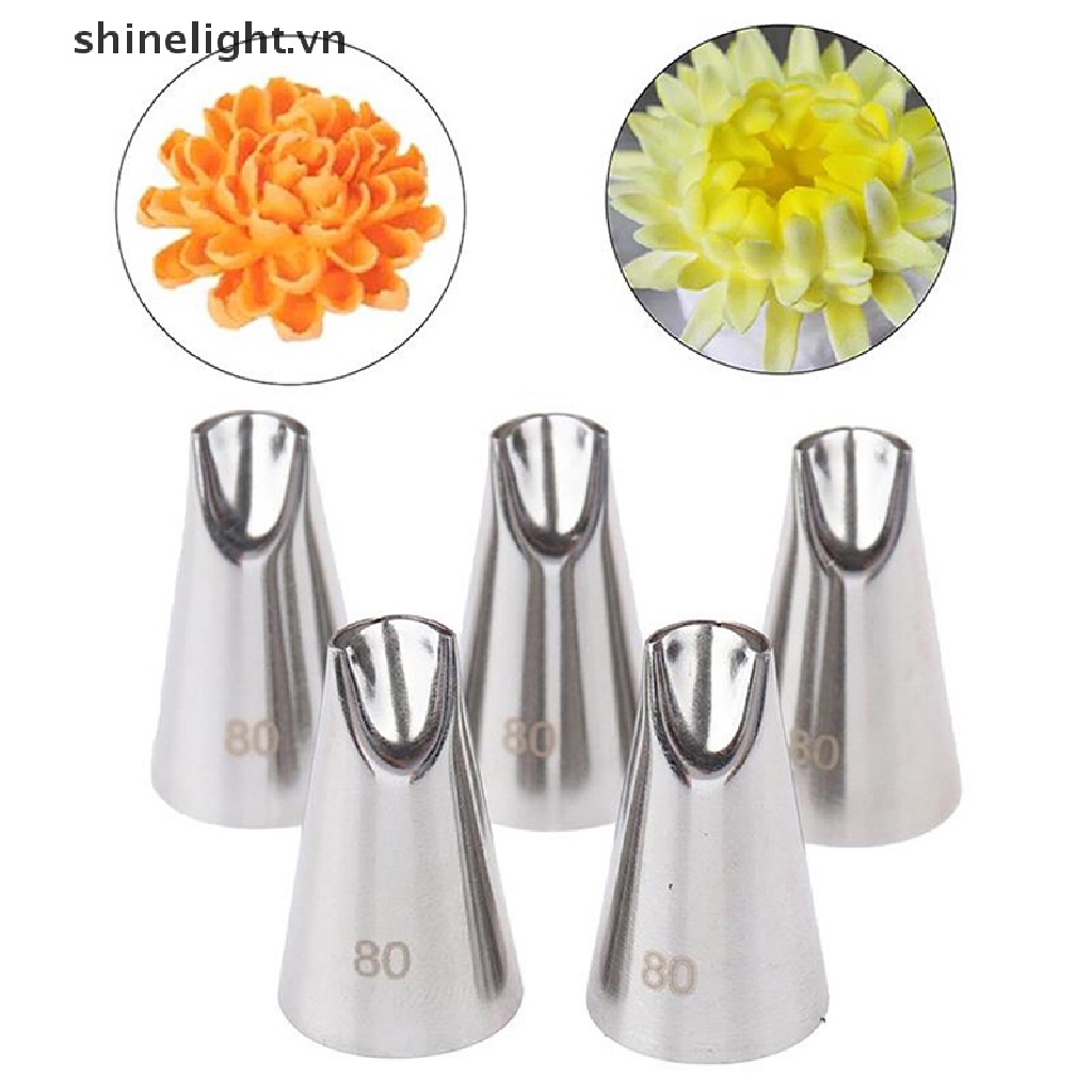 [shinelight] #Set 80 Đuôi Bắt Bông Kem Trang Trí Bánh Hình Hoa Cúc
