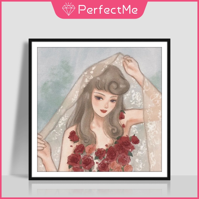 Bộ Tranh Đính Đá 5D Tự Làm 40x40cm Hình Công Chúa Disney