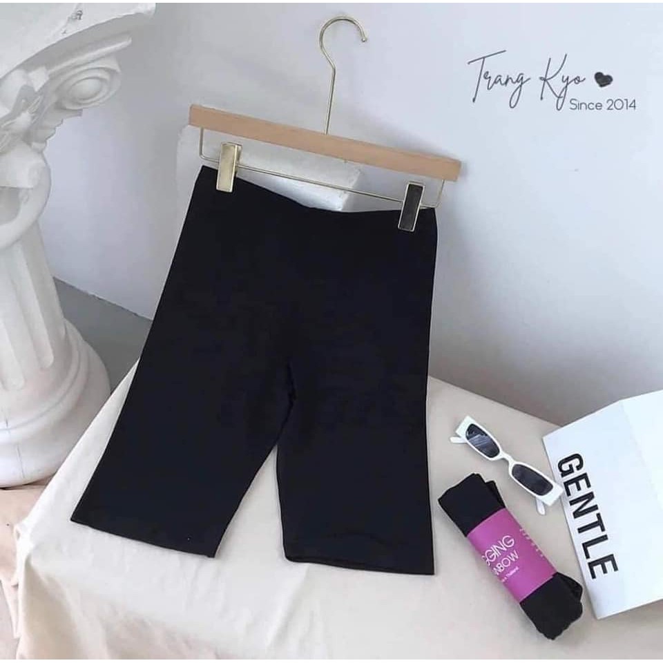 Quần legging đùi Hus cuộn tím siêu Hot, Quần biker lửng nữ ( Rẻ nhất thị trường)