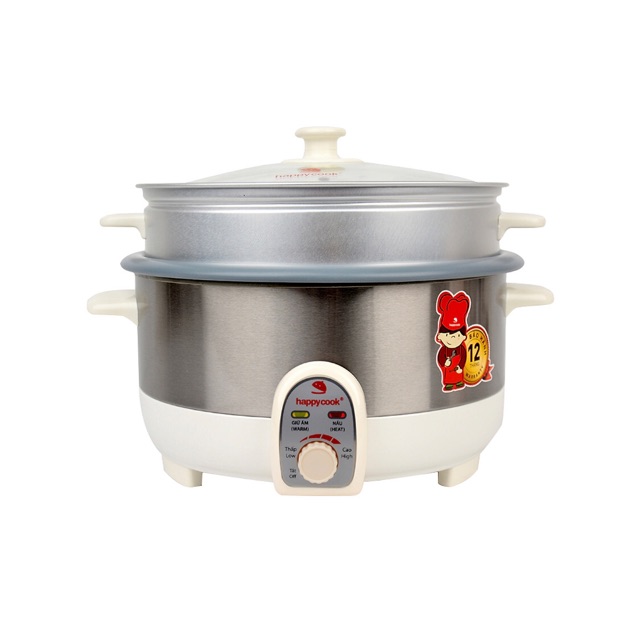 Nồi Lẩu Điện Có Xửng Happy Cook HCHP-350ST hàng thanh lý công ty