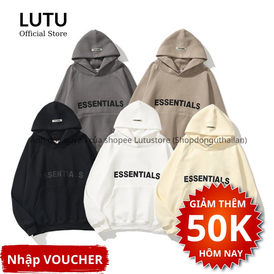 Áo Hoodie Essentials Nỉ Bông Cao Cấp Dày Dặn Đủ Màu