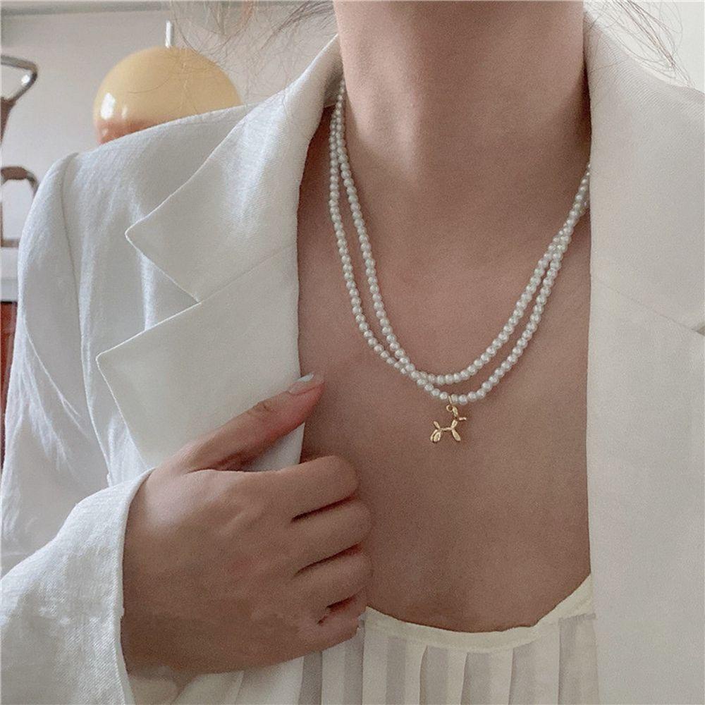 Vòng cổ Đính Hạt Hình Động Vật Đơn Giản Phong Cách VANES1