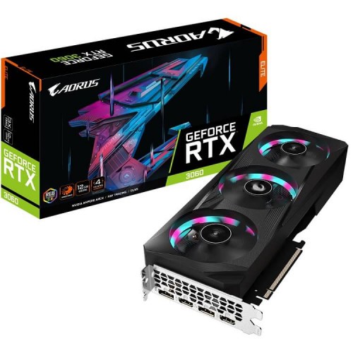 Card đồ họa GIGABYTE AORUS GeForce RTX 3060 ELITE 12G NEW Chính hãng