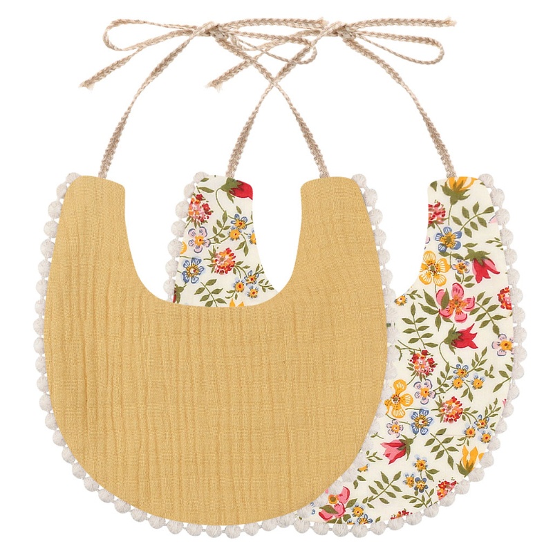 Khăn Yếm Vải Cotton Mềm Thấm Hút Nước Dãi Cho Bé Sơ Sinh