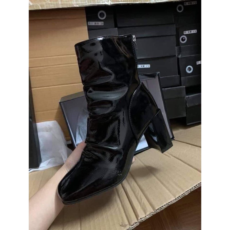 BỐT GÓT VUỐNG CỔ NHĂN DA BÓNG HÀNG LOẠI ĐẸP | BigBuy360 - bigbuy360.vn