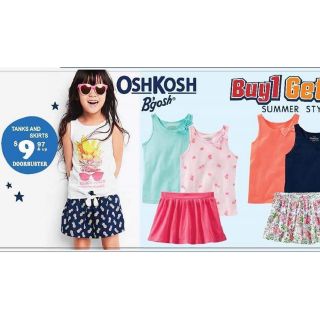 Set chân váy và 2 áo ba lỗ oshkosh xuất xịn