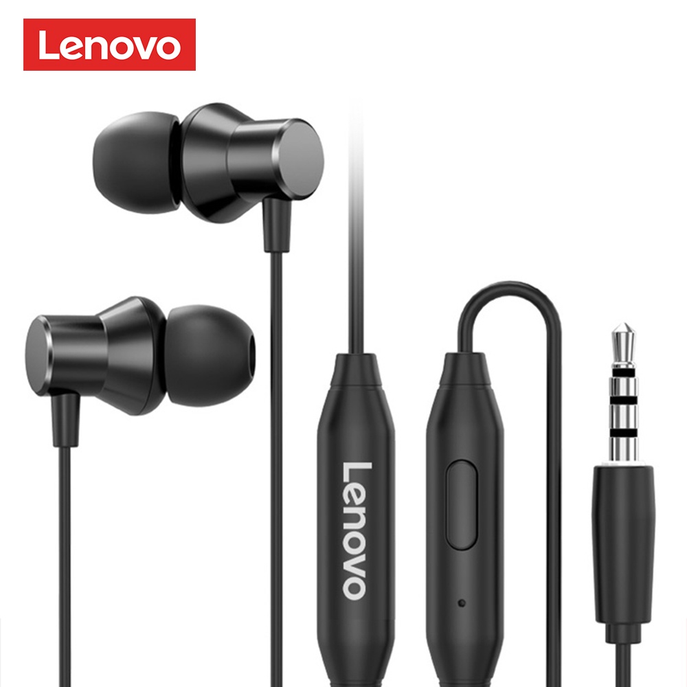 Tai nghe nhét tai Lenovo HF130 giắc 3.5mm âm trầm có micro thiết kế thời trang