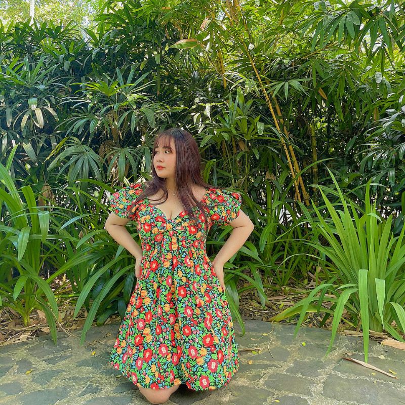 Đầm babydoll hoa Bigsize 60-90kg