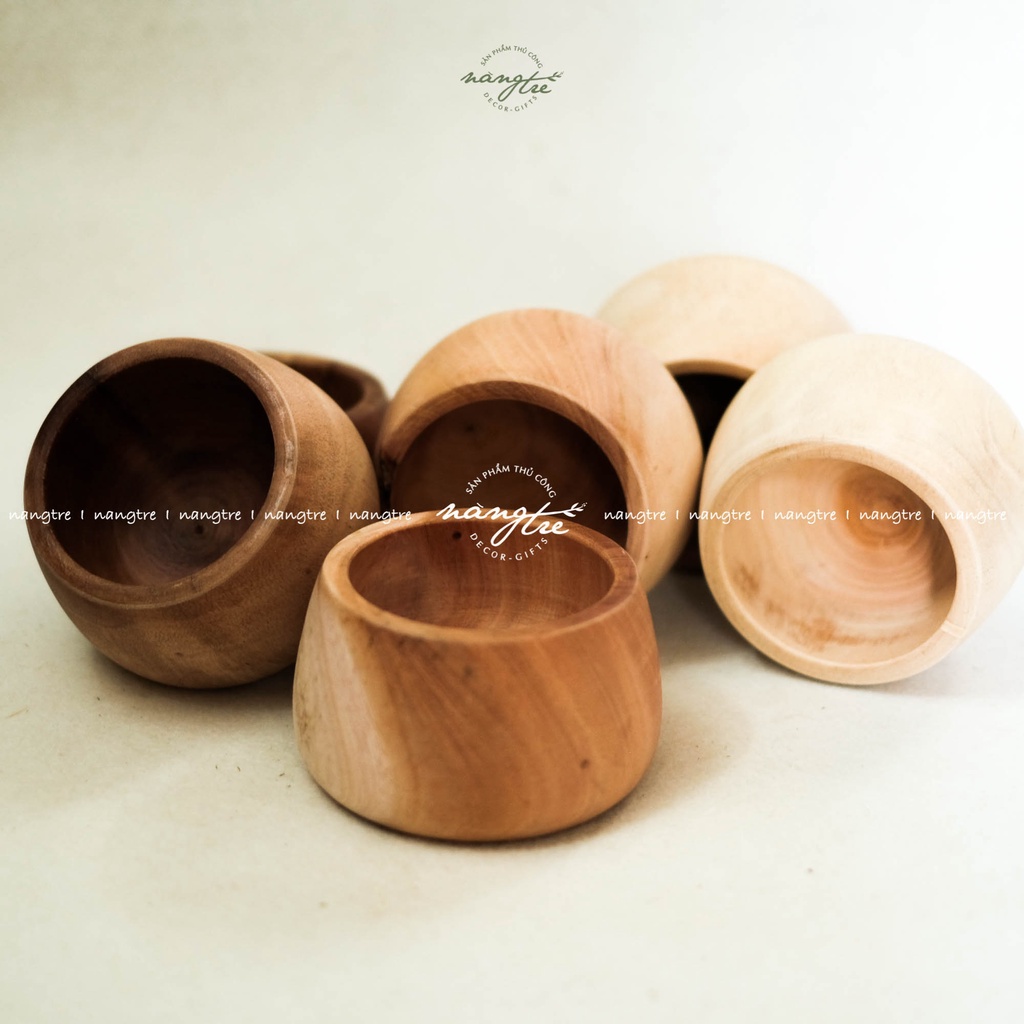 Chén gỗ trang trí đồ ăn, bát gỗ decor - Decorative wooden bowls