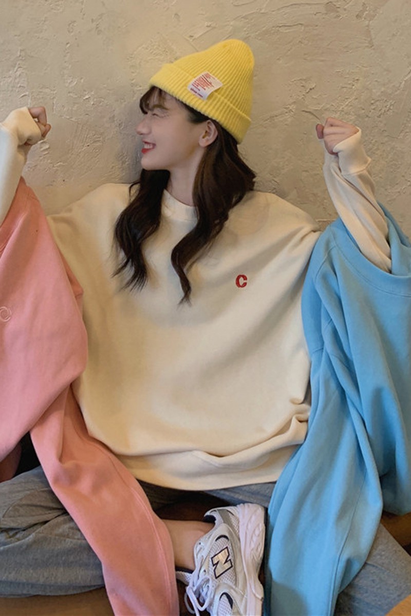 Áo sweater nữ form rộng dài oversize vải nỉ,  chất đẹp giá rẻ không xù lông order quảng châu BST  unisex  2020 | BigBuy360 - bigbuy360.vn