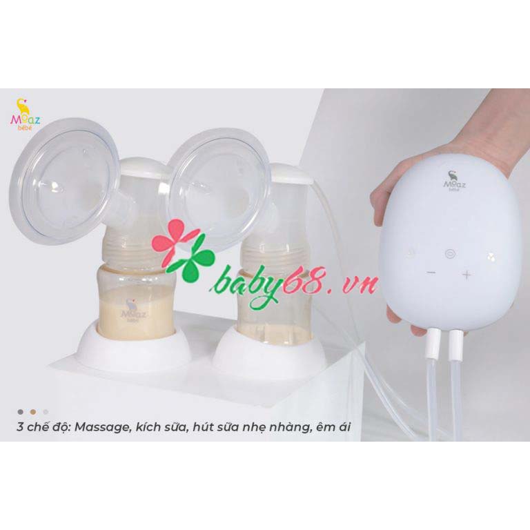 Máy hút sữa điện đôi Moaz BeBe MB-029 tặng kèm túi đựng và đá khô