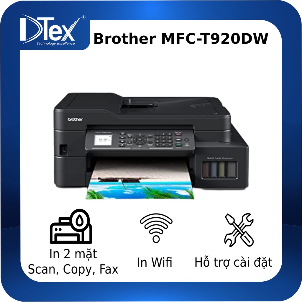 Máy in phun màu đa năng Brother MFC-T920DW - Hàng Chính Hãng