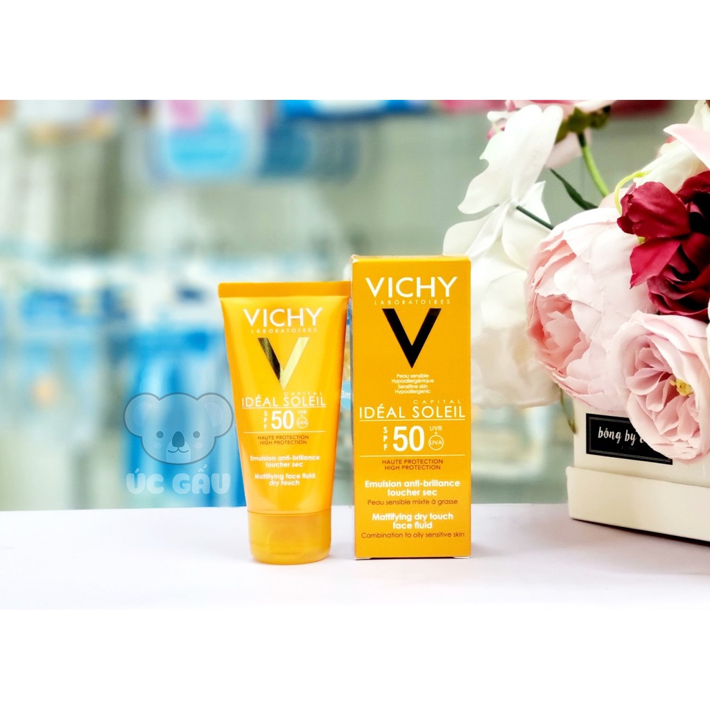 Kem Chống Nắng Vichy SPF50 Cho Da Dầu Mụn, Da Nhạy Cảm 50ML