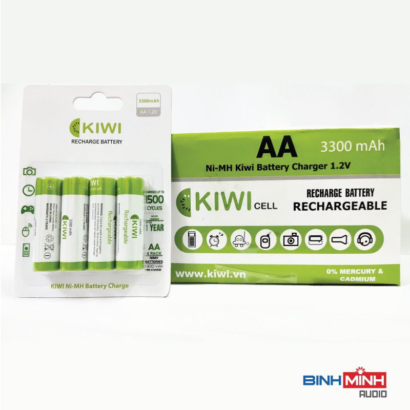 Pin sạc AA Ni- MH 3300mAh 8 viên - Chính hãng dùng cho micro, máy ảnh,...
