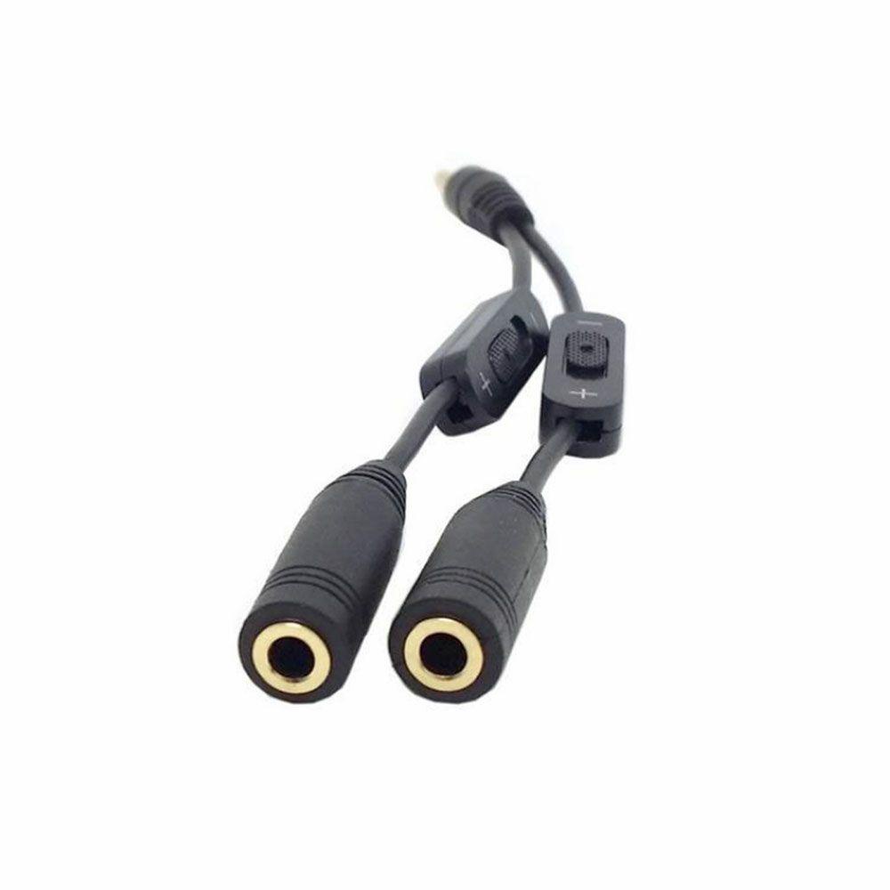 Dây Cáp Âm Thanh Chất Lượng Cao 3.5mm One-Divided-two Sang 2 Đầu Điều Khiển Âm Lượng