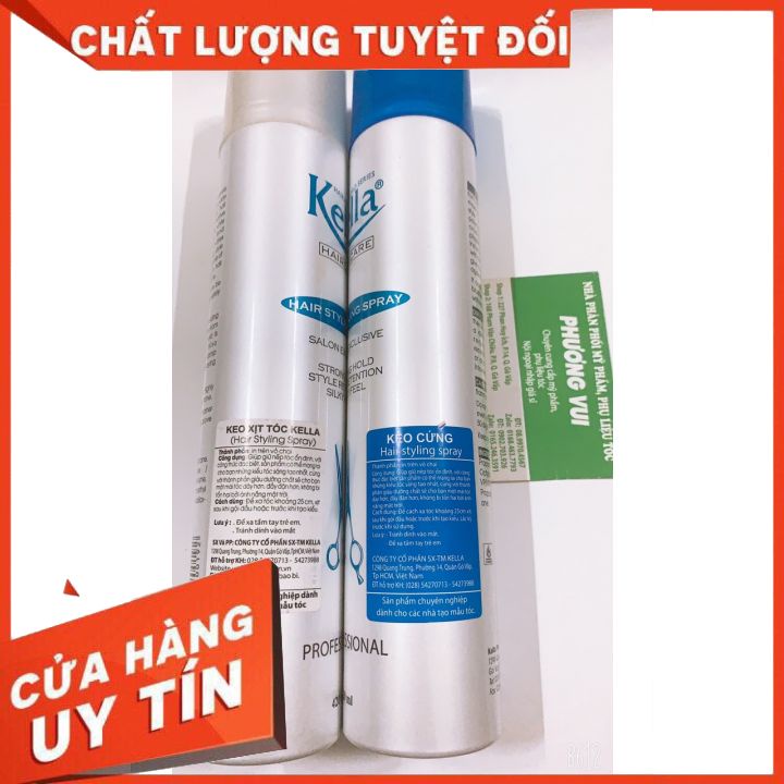 Keo xịt tóc Kella  cứng mềm giúp tạo kiểu và giữ nếp 420ml -có 2 loai cứng và mềm -tạo kiểu tóc theo ý muốn-giữ nếp lâu