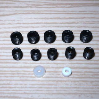 Ốc chí M8 và M10 bịt lỗ bước ren 1 dài 8mm vặn vừa lỗ đồng hồ và van nạp chân 8 chân 10 bịt lỗ thừa, ốc chí không đầu m8