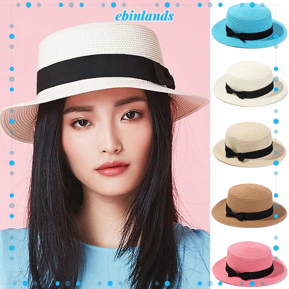 Nón Rộng Vành Phối Nơ Thời Trang Đi Biển Mùa Hè