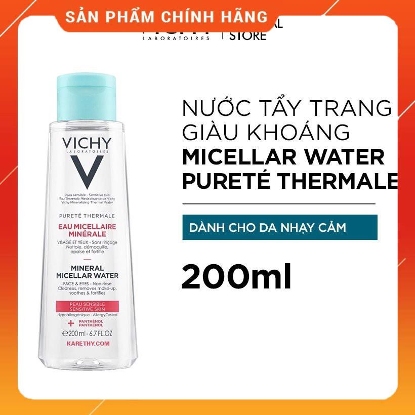 Combo Vichy Xịt Khoáng Chống Nắng Ideal Soleli 75ml & Nước Tẩy Trang Dành Cho Da Nhạy Cảm Mineral Sensitive 200ml