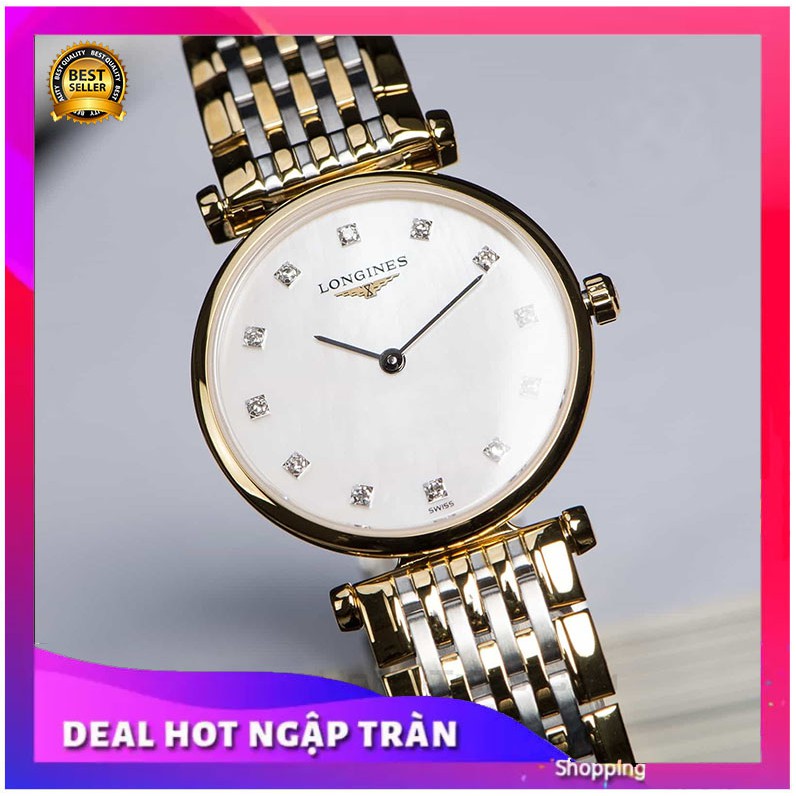 Đồng Hồ Thời Trang Nam Siêu Mỏng Siêu Bền Vàng Trắng