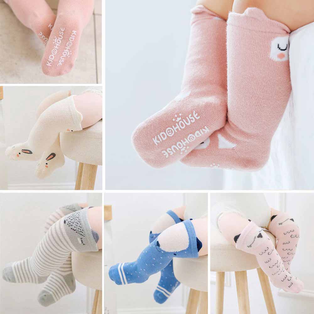 Tất Cotton Chống Trượt Họa Tiết Hoạt Hình Dành Cho Bé