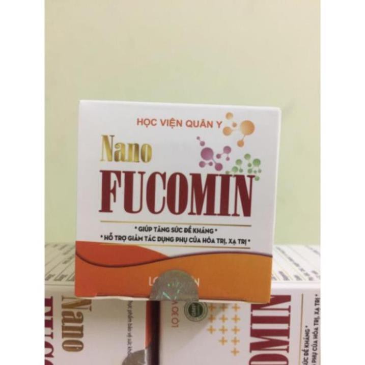 NANO FUCOMIN Học Viện Quân Y gồm Fucoidan, Nano Curcumin, Bột Tam Thất, Cao Xạ Đen Hỗ Trợ Điều Trị Ung Thư hạn tới 2023