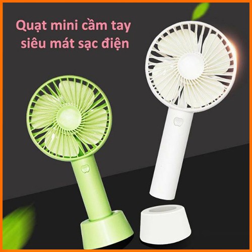 Quạt Mini Fan Pin 1200mah Cầm Tay Tuỳ Chỉnh 3 Cấp Độ Siêu Mát Nhiều Màu LUMIDO