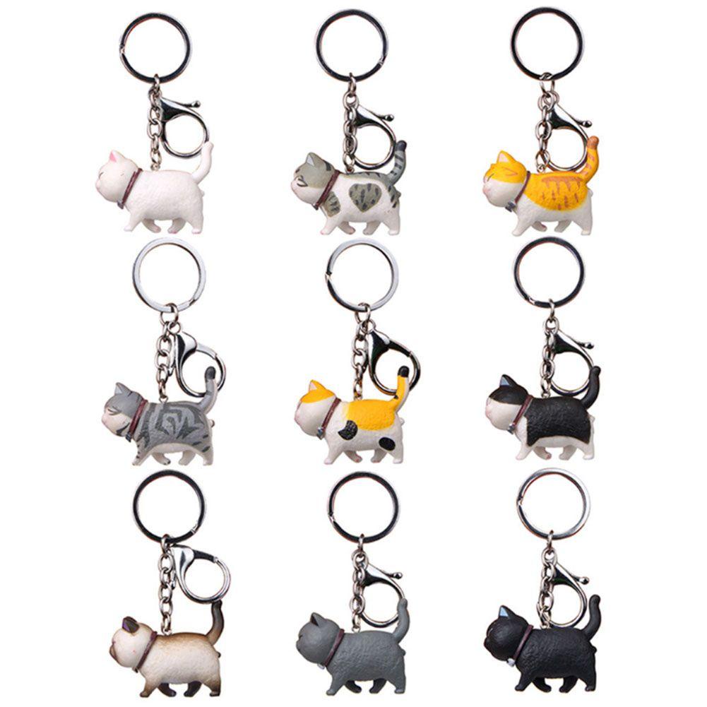MIHAN1 Cute Key Rings Cat Bag Charm Keychain Creative Car Chains Keyrings Pendant