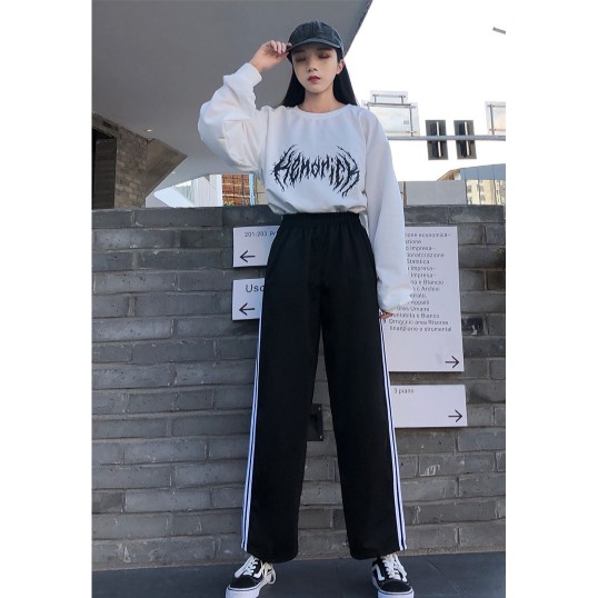 Quần Culottes Nữ - Quần ống rộng 3 sọc UNISEX LE28 | BigBuy360 - bigbuy360.vn