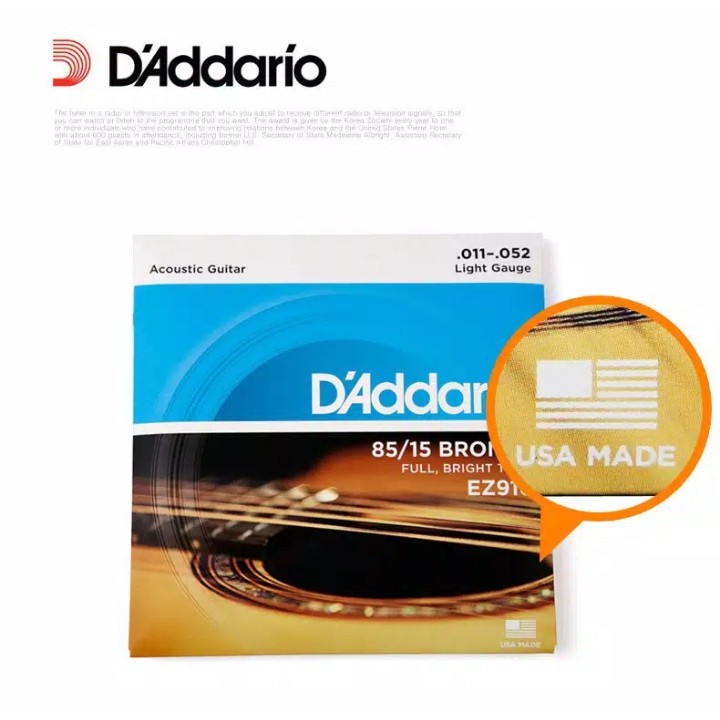 Dây Đàn Guitar D 'addario 0.11 Cho Đàn Guitar Cỡ Vừa 3 / 4 Hoặc Nhỏer Size Vừa